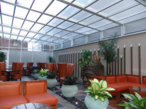 hotel retractable glass roof