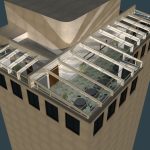 retractable rooftop glass skylight