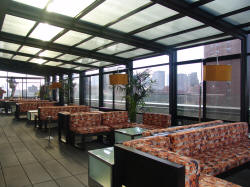 hotel rooftop retractable glass roof