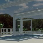glass retractable pool rooms