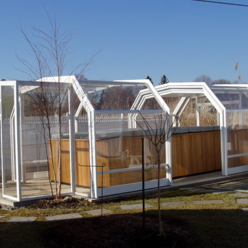 Glass Hot Tub Rooms Manufactured by RollACoverAmerica's Leading