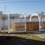 Open air hot tub rooms