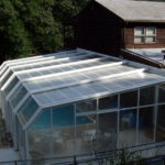 Retractable pool enclosure