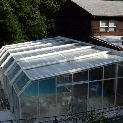 Connecticut Swimming Pool Enclosure Manufactured by Roll-A-CoverAmerica ...