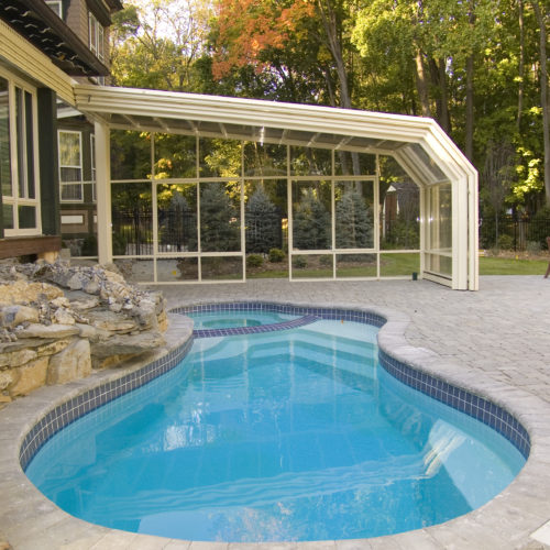 New Jersey Telescopic Pool Enclosure Manufactured by Roll-A ...