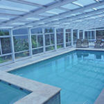 Glass pool rooms
