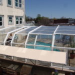 New London Harbor Towers CT Retractable glass pool enclosures