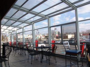 phily sports bar retractable room