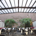 roll-a-cover's retractable skylight at tre merli