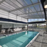 Holiday Inn Express Milford CT Retractable glass pool room