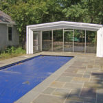 Retractable home pool enclosure