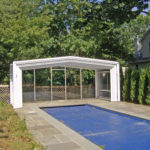 Retractable home pool enclosure