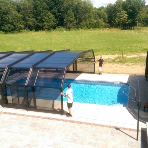 Pennsylvania Swimming Pool Enclosure Manufactured by Roll-A ...