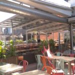 cantina rooftop retractable glass roof