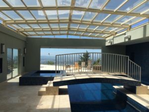 california retractable pool roof 