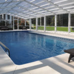 residential retractable glass pool enclosure