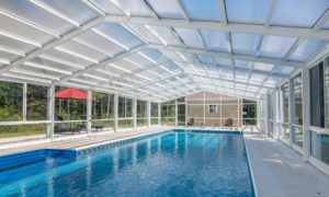 retractable indoor pool structure