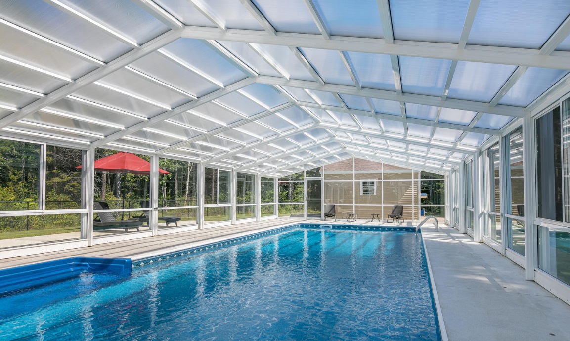 Year Round Pool Enclosures Designed By Roll A Cover Intl America S Leading Custom Manufacturer Of Retractable Enclosure And Roof Systems