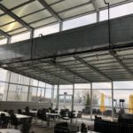 rooftop retractable glass enclosure and skylight