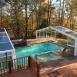 residential retractable swimming pool enclosure