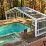 glass rooms for pools that open and close
