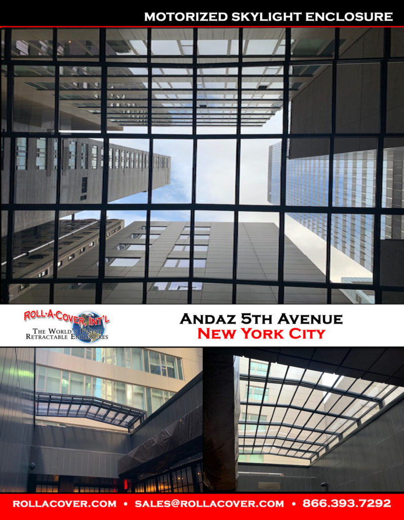 retractable glass roofing system