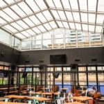 roots pizza chicago retractable glass skylight