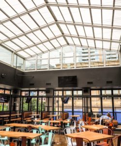 roots pizza chicago retractable glass skylight