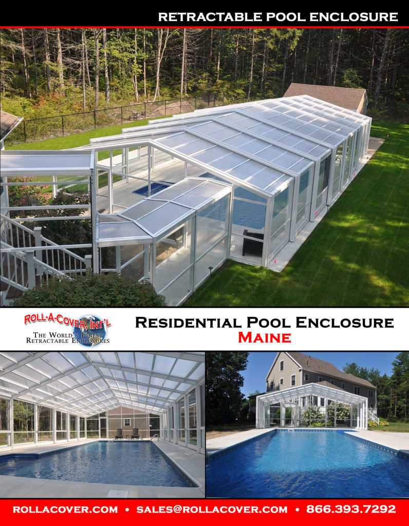 residential retractable pool enclosure