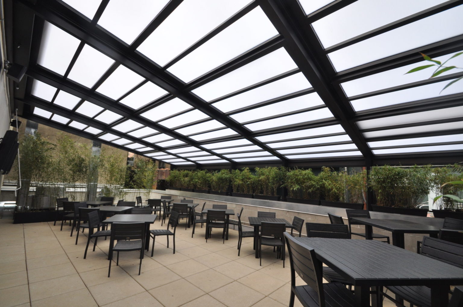 Restaurant Patio Enclosure Designs Manufactured by RollACoverAmerica