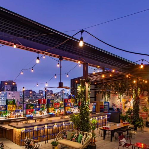 The Ready Rooftop Bar Retractable Roof Manufactured by Roll-A ...