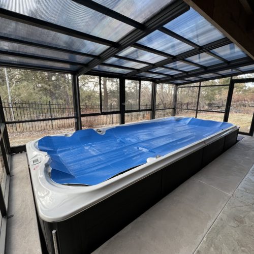 retractable swim spa enclosure