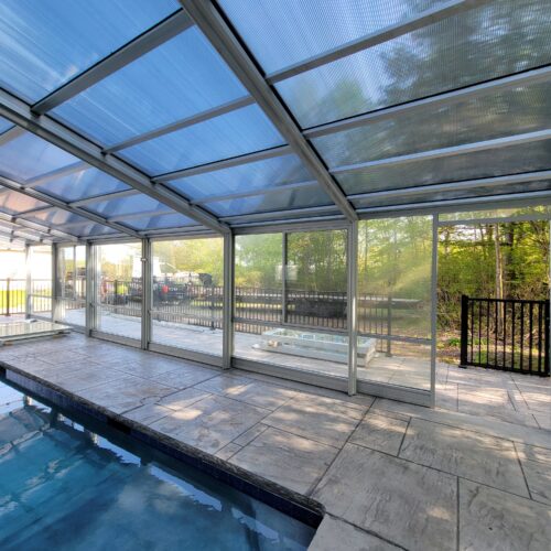 Retractable Pool Enclosure in Liberty, New York by Roll-A-CoverAmerica ...