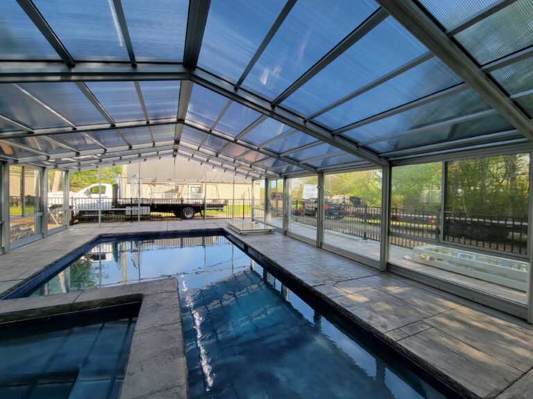 residential retractable pool enclosure